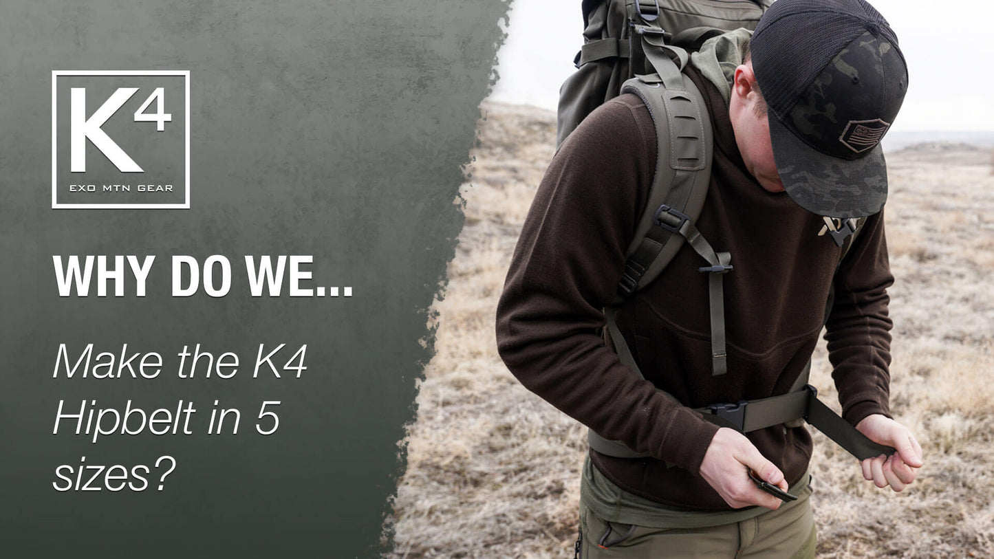 Why do we make the K4 Hipbelt in 5 sizes?