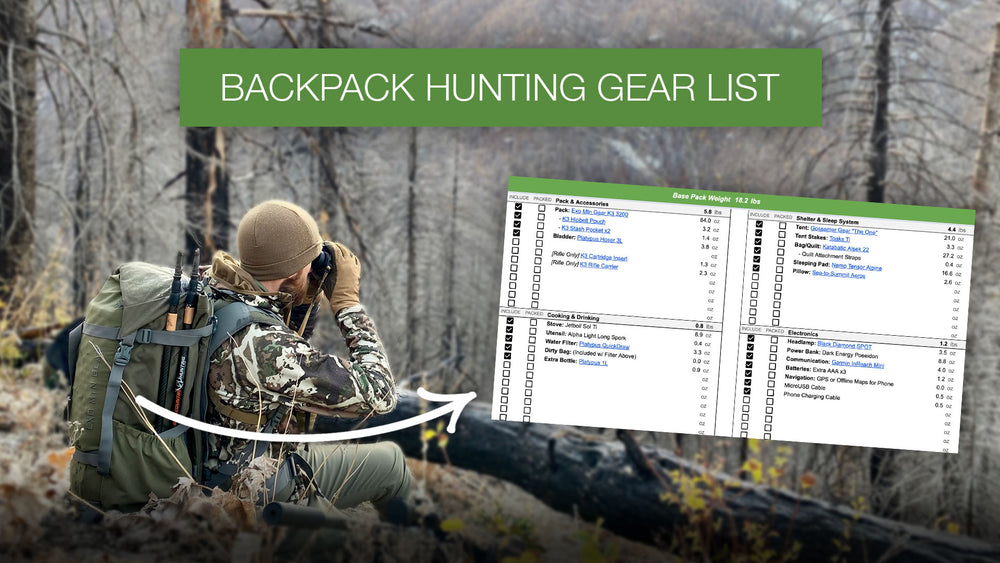 FREE Backpack Hunting Gear List Template (Spreadsheet)