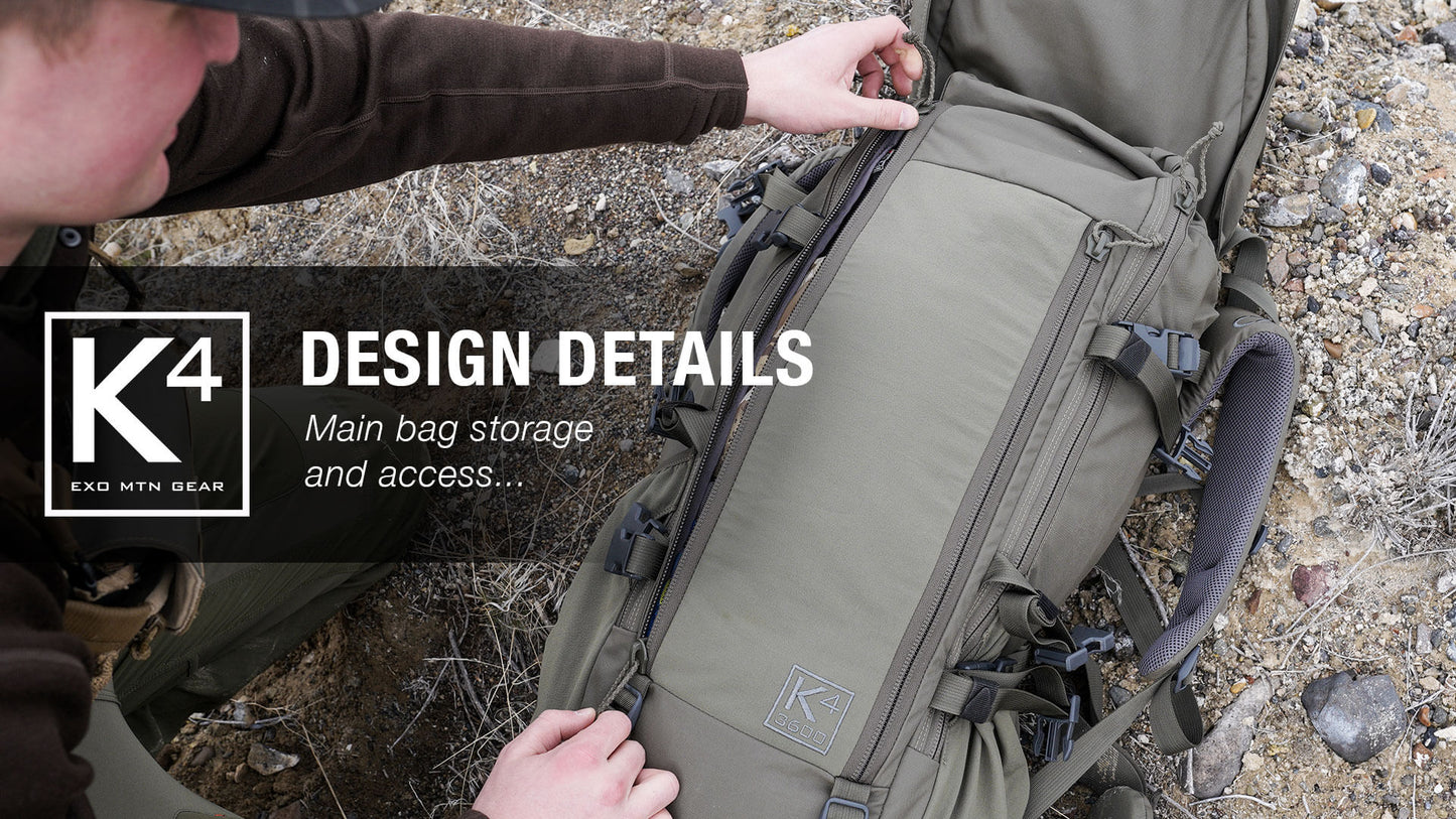 K4 Design Details — Main Bag Storage & Access